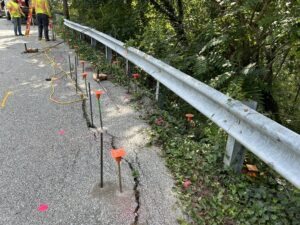 slope and roadway stabilization project