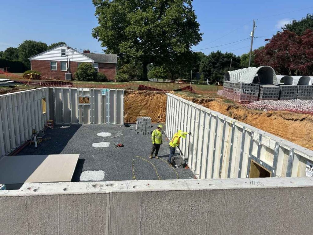 image of USG employees working on soil stabilization with polyurethane injection